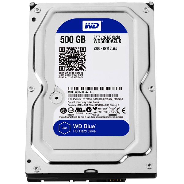 Жесткий диск HDD Western Digital Blue 500 ГБ 3.5